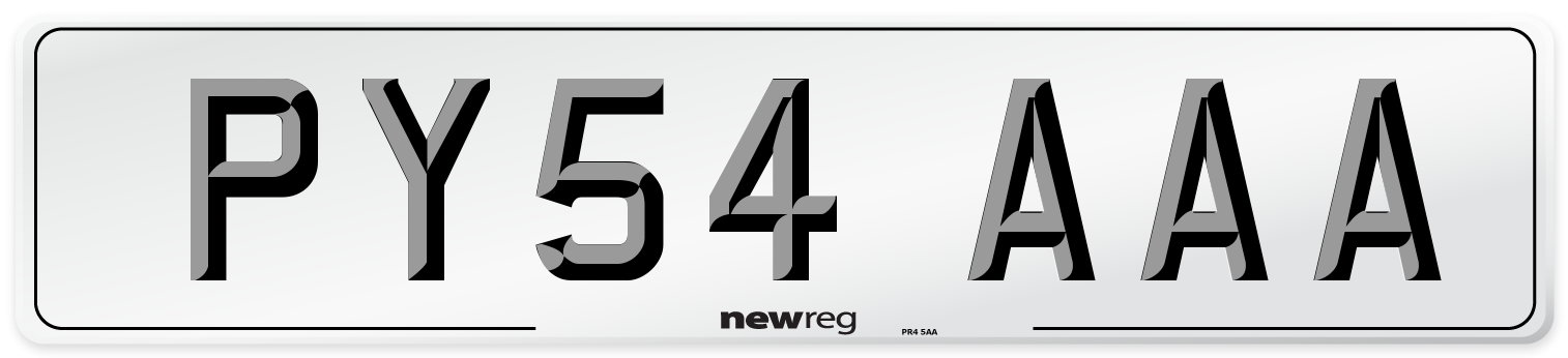 PY54 AAA Number Plate from New Reg